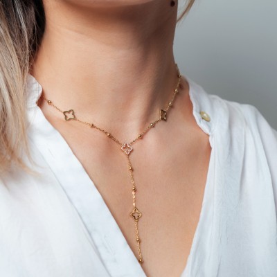 COLLIER MAILLE SERPENT ACIER INOXYDABLE GOLD PETIT PRIX