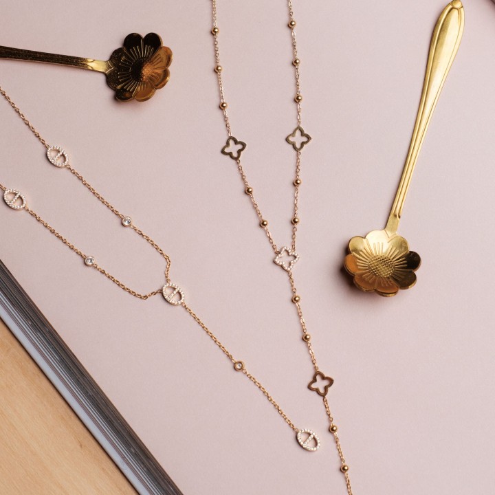 COLLIER MAILLE SERPENT ACIER INOXYDABLE GOLD PETIT PRIX