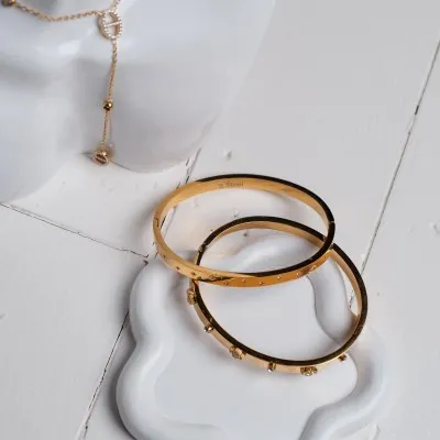 JONC ETOILES ET STRASS ACIER INOXYDABLE GOLD PETIT PRIX