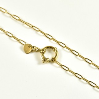 CHAINE PETITE MAILLE CHEVAL ACIER INOXYDABLE GOLD PETIT PRIX