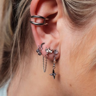 FAUX PIERCING ETOILE ACIER INOXYDABLE SILVER PETIT PRIX