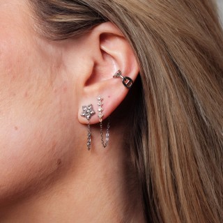 FAUX PIERCING ETOILE ACIER INOXYDABLE SILVER PETIT PRIX