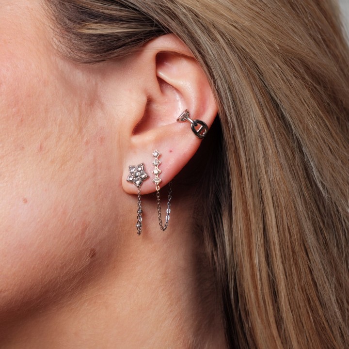FAUX PIERCING ETOILE ACIER INOXYDABLE SILVER PETIT PRIX