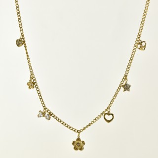 COLLIER MAILLE SERPENT ACIER INOXYDABLE GOLD PETIT PRIX