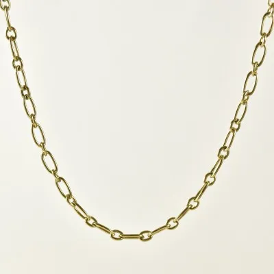 COLLIER MAILLE SERPENT ACIER INOXYDABLE GOLD PETIT PRIX