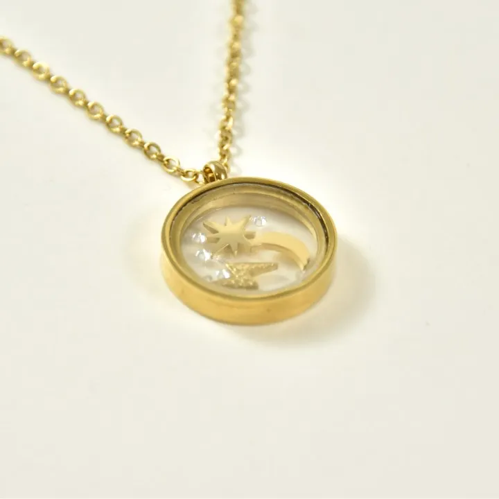 COLLIER MAILLE SERPENT ACIER INOXYDABLE GOLD PETIT PRIX