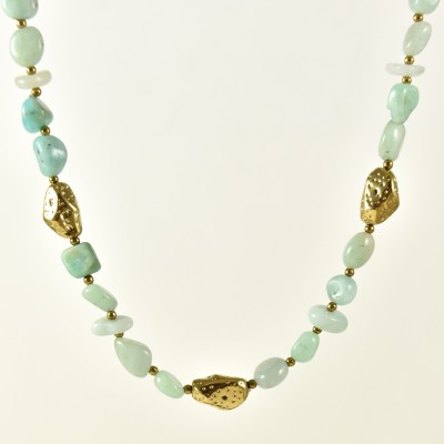 COLLIER MAILLE SERPENT ACIER INOXYDABLE GOLD PETIT PRIX