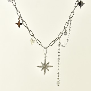 COLLIER MAILLE SERPENT ACIER INOXYDABLE GOLD PETIT PRIX