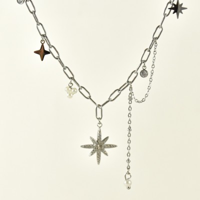 COLLIER MAILLE SERPENT ACIER INOXYDABLE GOLD PETIT PRIX