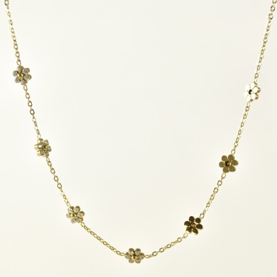 COLLIER MAILLE SERPENT ACIER INOXYDABLE GOLD PETIT PRIX