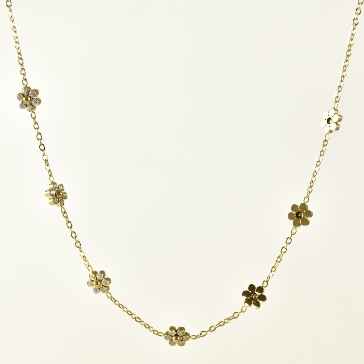 COLLIER MAILLE SERPENT ACIER INOXYDABLE GOLD PETIT PRIX
