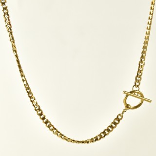 COLLIER MAILLE SERPENT ACIER INOXYDABLE GOLD PETIT PRIX