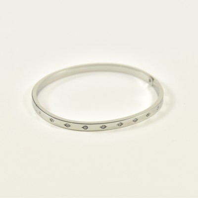 JONC ETOILES ET STRASS ACIER INOXYDABLE SILVER PETIT PRIX