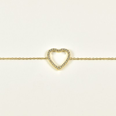 BRACELET PERLES GRIS METALLISE MEDAILLON ACIER INOX GOLD PETIT PRIX