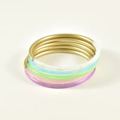 JONC RIGIDE COLORE GOLD ET BLEU PETIT PRIX