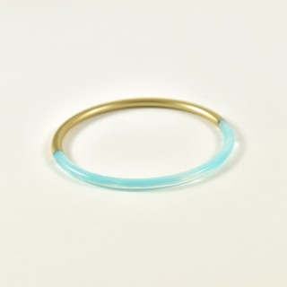 JONC RIGIDE COLORE GOLD ET BLEU PETIT PRIX