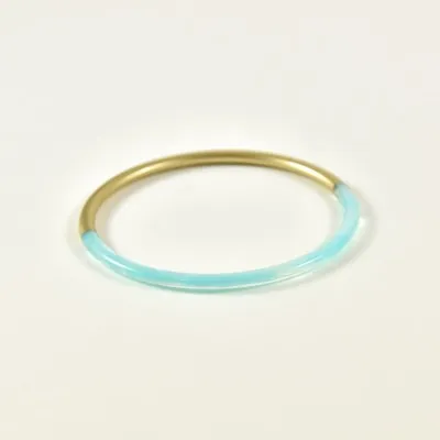 JONC RIGIDE COLORE GOLD ET BLEU PETIT PRIX