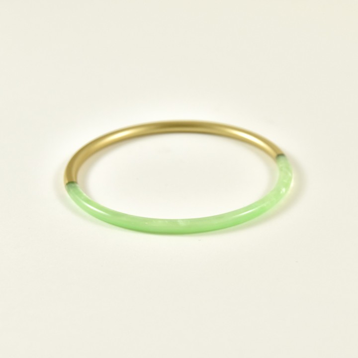 JONC RIGIDE COLORE GOLD ET VERT PETIT PRIX