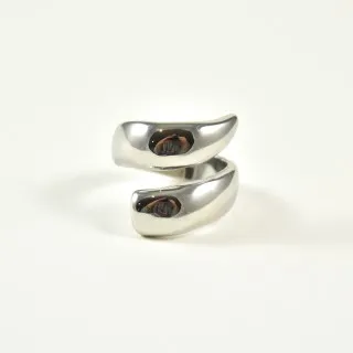BAGUE ANNEAU EN SPIRALE ACIER INOXYDABLE SILVER PETIT PRIX