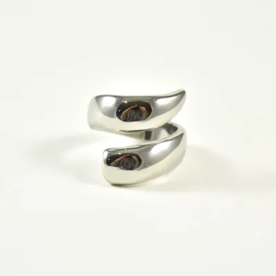 BAGUE RONDE MARTELEE ACIER INOXYDABLE GOLD PETIT PRIX