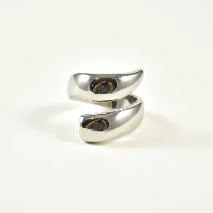 BAGUE RONDE MARTELEE ACIER INOXYDABLE GOLD PETIT PRIX