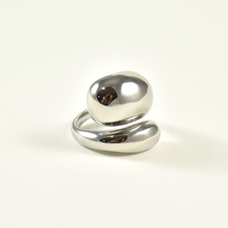 BAGUE RONDE MARTELEE ACIER INOXYDABLE GOLD PETIT PRIX