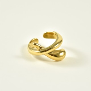 BAGUE RONDE MARTELEE ACIER INOXYDABLE GOLD PETIT PRIX