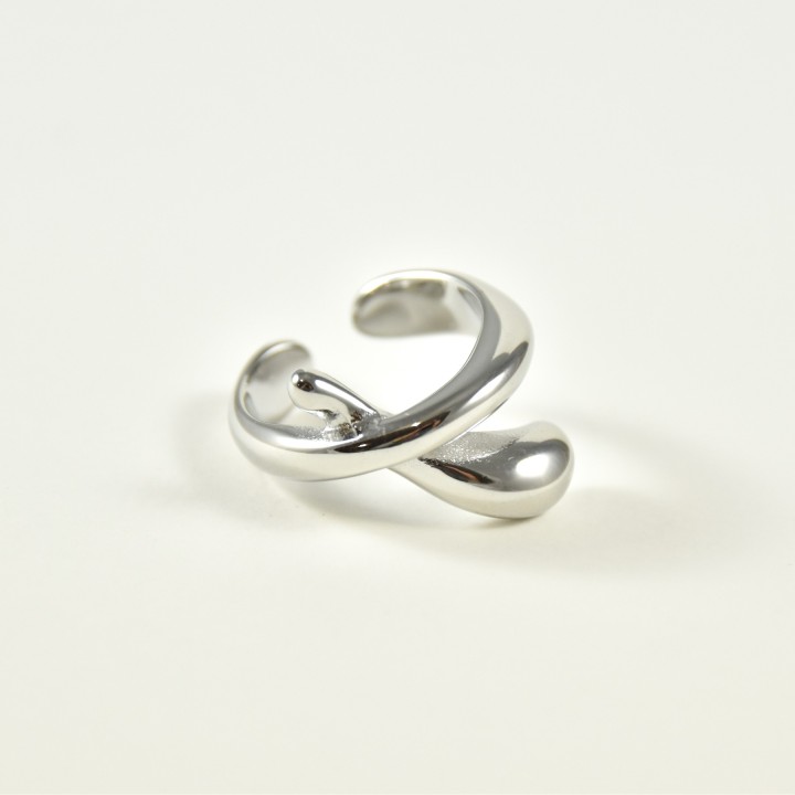 BAGUE RONDE MARTELEE ACIER INOXYDABLE GOLD PETIT PRIX