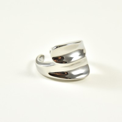 BAGUE RONDE MARTELEE ACIER INOXYDABLE GOLD PETIT PRIX