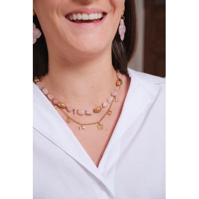 COLLIER MAILLE SERPENT ACIER INOXYDABLE GOLD PETIT PRIX