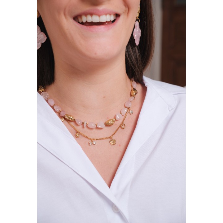 COLLIER MAILLE SERPENT ACIER INOXYDABLE GOLD PETIT PRIX