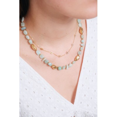 COLLIER MAILLE SERPENT ACIER INOXYDABLE GOLD PETIT PRIX
