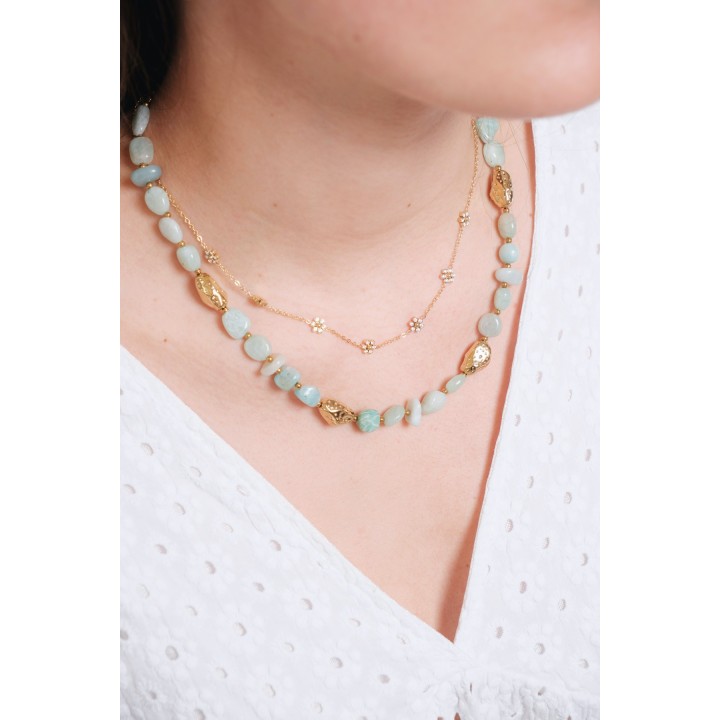 COLLIER MAILLE SERPENT ACIER INOXYDABLE GOLD PETIT PRIX