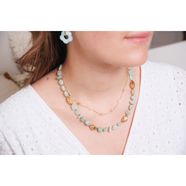 COLLIER MAILLE SERPENT ACIER INOXYDABLE GOLD PETIT PRIX