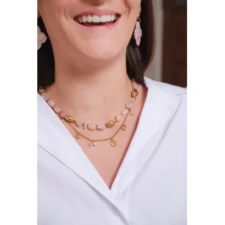 COLLIER MAILLE SERPENT ACIER INOXYDABLE GOLD PETIT PRIX