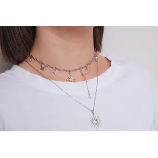 COLLIER MAILLE SERPENT ACIER INOXYDABLE GOLD PETIT PRIX