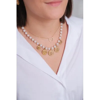 COLLIER MAILLE SERPENT ACIER INOXYDABLE GOLD PETIT PRIX