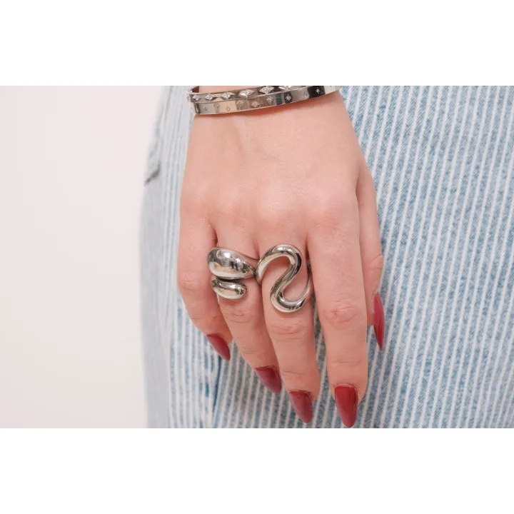 BRACELET PERLES GRIS METALLISE MEDAILLON ACIER INOX GOLD PETIT PRIX