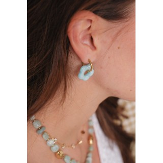 BOUCLES ANNEAUX ENTRELACES ACIER INOXYDABLE SILVER PETIT PRIX