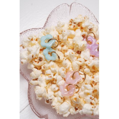 BOUCLES CREOLES FLEURS ROSES ACIER INOXYDABLE GOLD PETIT PRIX