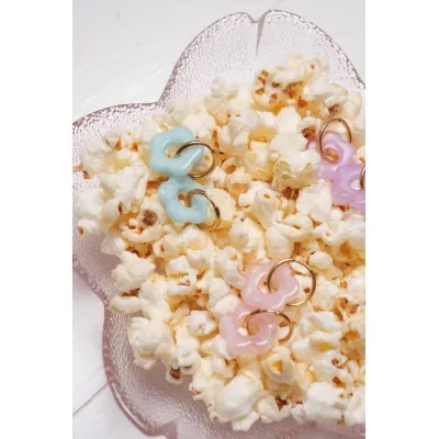 BOUCLES CREOLES FLEURS VIOLETTES ACIER INOXYDABLE GOLD PETIT PRIX