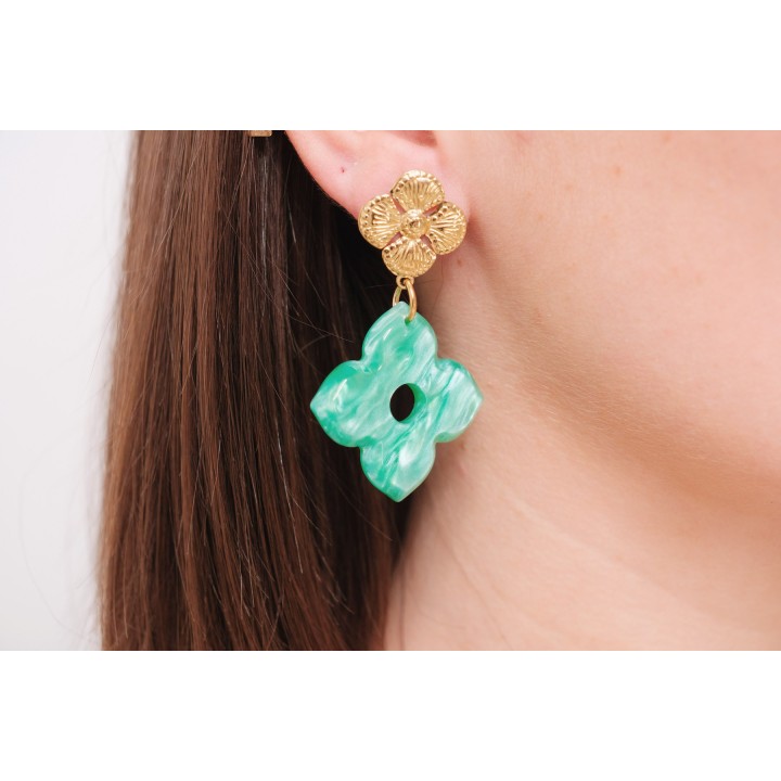 BOUCLES ANNEAUX ENTRELACES ACIER INOXYDABLE SILVER PETIT PRIX