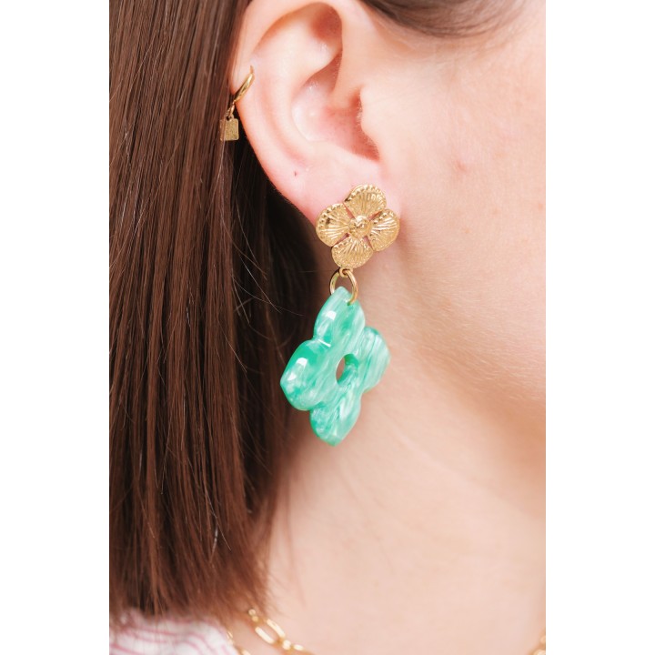 BOUCLES ANNEAUX ENTRELACES ACIER INOXYDABLE SILVER PETIT PRIX