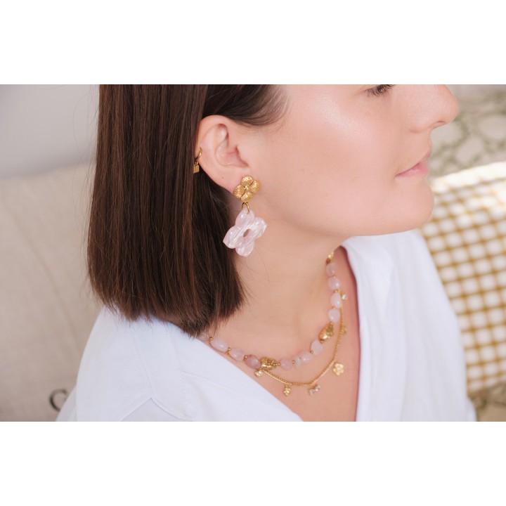 BOUCLES ANNEAUX ENTRELACES ACIER INOXYDABLE SILVER PETIT PRIX