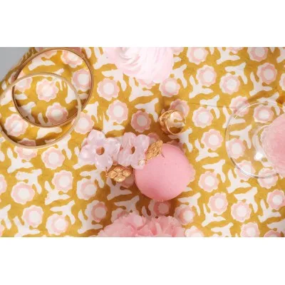 BOUCLES FLEUR ROSE ACIER INOXYDABLE GOLD PETIT PRIX