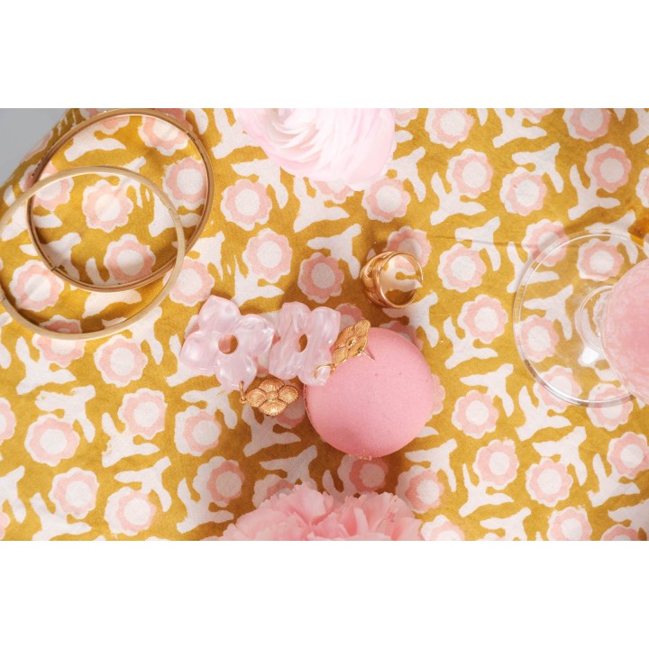 BOUCLES FLEUR ROSE ACIER INOXYDABLE GOLD PETIT PRIX