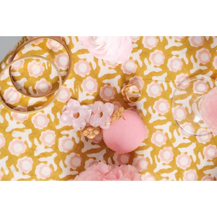 BOUCLES FLEUR ROSE ACIER INOXYDABLE GOLD PETIT PRIX