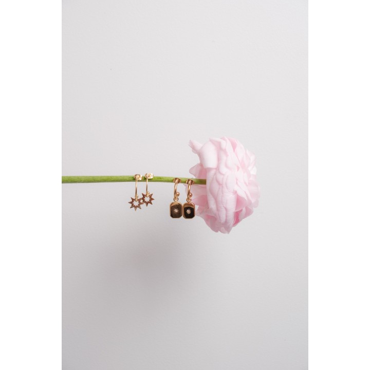 BOUCLES ANNEAUX ENTRELACES ACIER INOXYDABLE SILVER PETIT PRIX