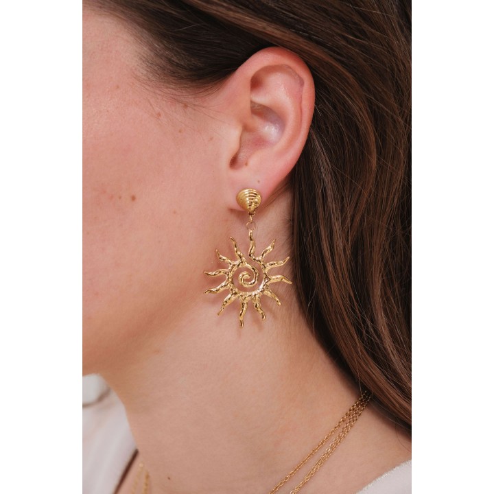 BOUCLES ANNEAUX ENTRELACES ACIER INOXYDABLE SILVER PETIT PRIX