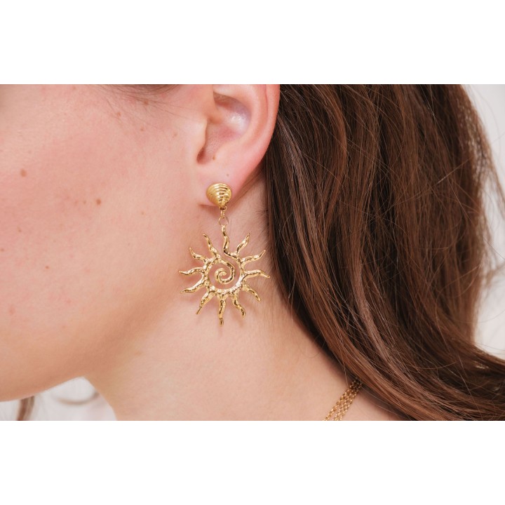 BOUCLES ANNEAUX ENTRELACES ACIER INOXYDABLE SILVER PETIT PRIX